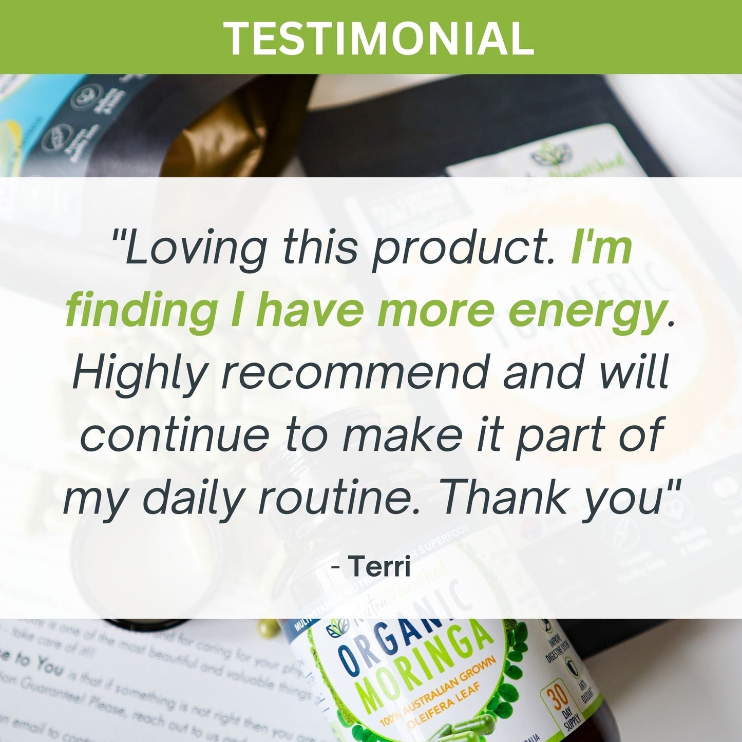 Organic Pure Moringa Leaf Capsules , 60 Vegan Capsules-3