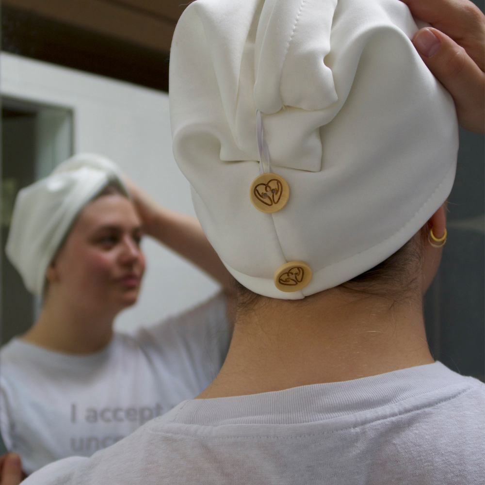 Organic Cotton Castor Oil Hair Wrap-2