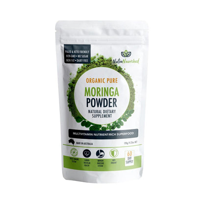 Organic Pure Moringa Leaf Powder 120g | Nutra Nourished-0