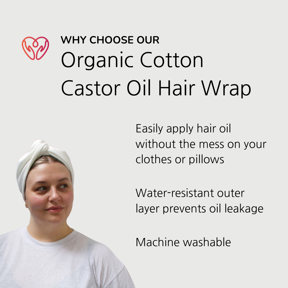 Organic Cotton Castor Oil Hair Wrap-3