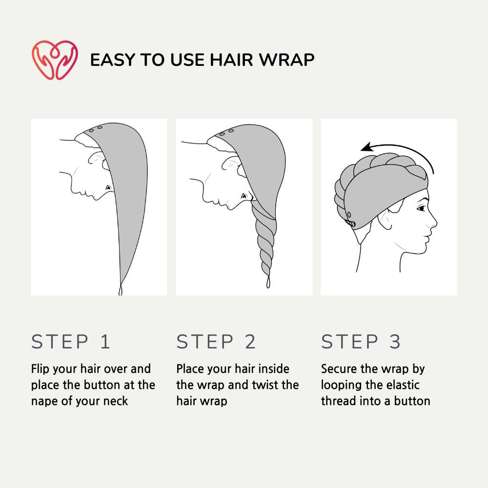 Organic Cotton Castor Oil Hair Wrap-4